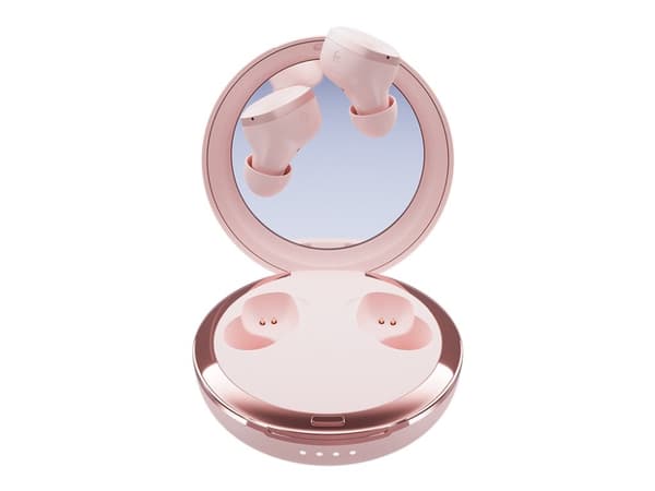 Happy Plugs ADORE - True wireless-hodetelefoner med mikrofon - i øret - Bluetooth - rosa