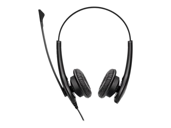 Jabra BIZ 1100 USB Duo - Kuulokkeet - på øret - kabling - USB - sort - akademisk - Zoom Certified, Certified for Microsoft Teams (pakke med 10)