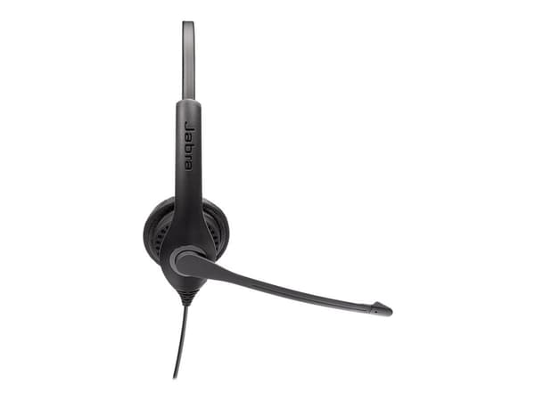 Jabra BIZ 1100 USB Duo - Kuulokkeet - på øret - kabling - USB - sort - akademisk - Zoom Certified, Certified for Microsoft Teams (pakke med 10)