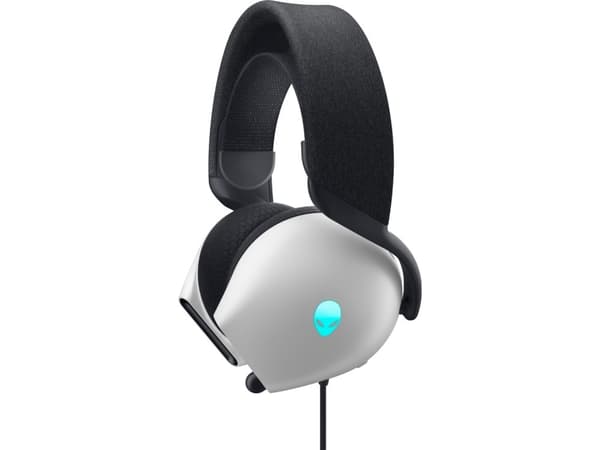 Alienware Gaming Headset AW520H - Headset - fullstorlek - kabelansluten - USB, 3,5 mm kontakt - månljus