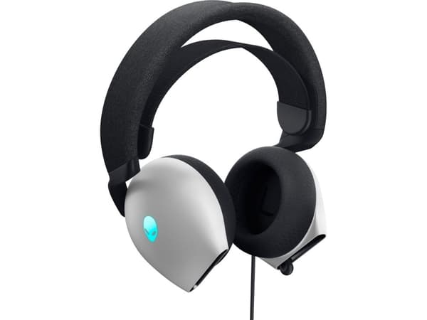 Alienware Gaming Headset AW520H - Headset - fullstorlek - kabelansluten - USB, 3,5 mm kontakt - månljus