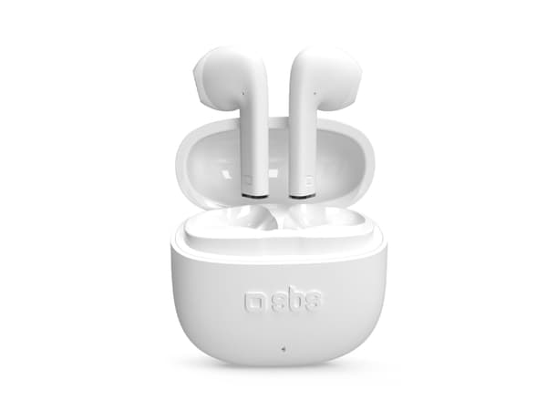 SBS One Color, True Wireless Stereo (TWS), Samtaler/musikk, 20 - 20000 Hz, 50 g, Hodesett, Hvit