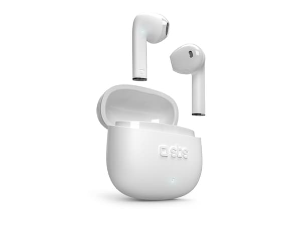 SBS One Color, True Wireless Stereo (TWS), Samtaler/musikk, 20 - 20000 Hz, 50 g, Hodesett, Hvit