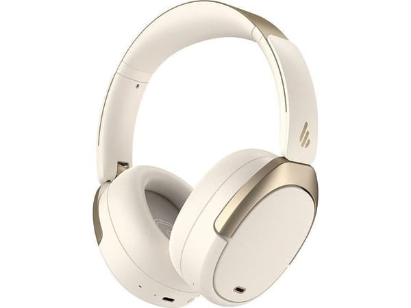 Edifier WH950NB - Hodetelefoner med mikrofon - full størrelse - Bluetooth - trådløs - aktiv støydemping - elfenben