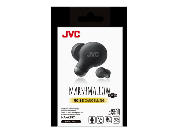JVC HA-A25T - True wireless-hörlurar med mikrofon - inuti örat - Bluetooth - aktiv brusradering - svart