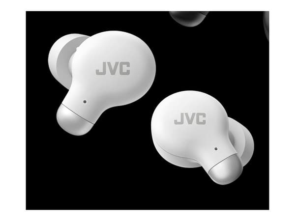 JVC HA-A25T - True wireless-hodetelefoner med mikrofon - i øret - Bluetooth - aktiv støydemping - hvit