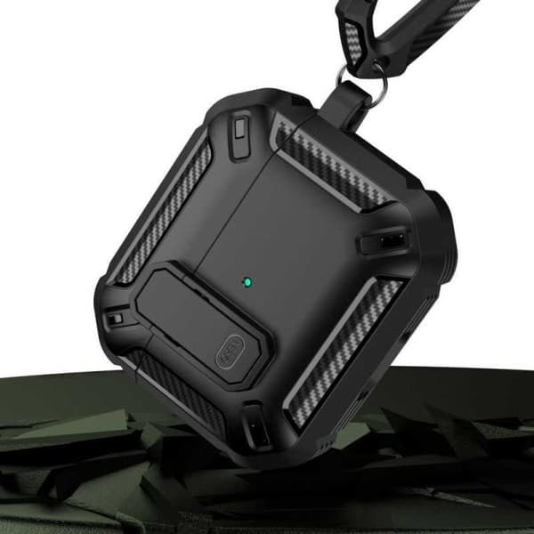 Airpods Pro X-Carbo Stöttåligt Skal med Karbinhake Nordcell™