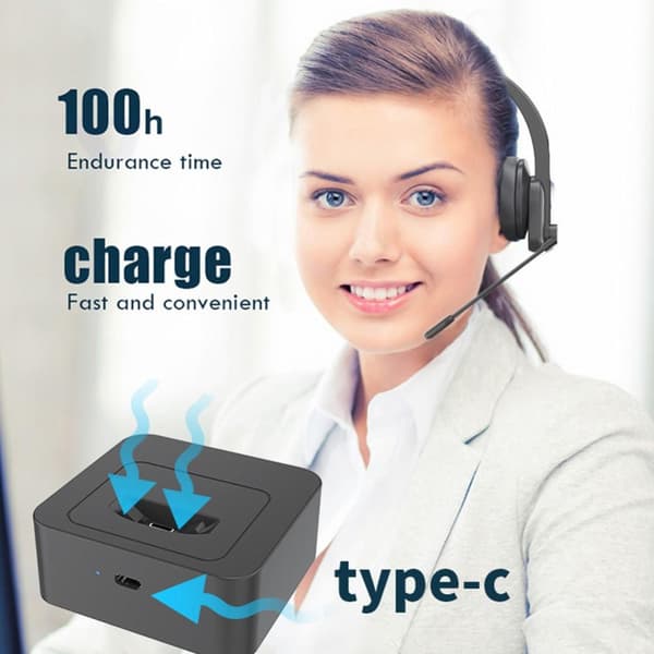 OY631 Bluetooth 5.3 Headset Kundeservice Hovedtelefon med mikrofonheadset.