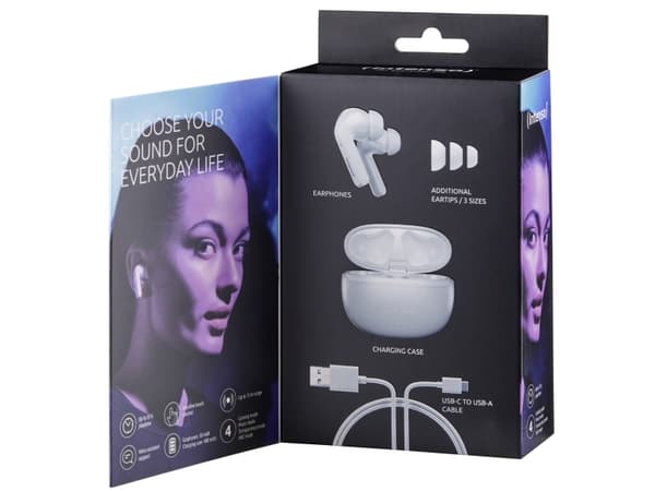 Intenso T302A - True wireless-hörlurar med mikrofon - Bluetooth