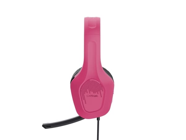 Trust GXT 415P Zirox - Headset - fullstorlek - kabelansluten - 3,5 mm kontakt - rosa