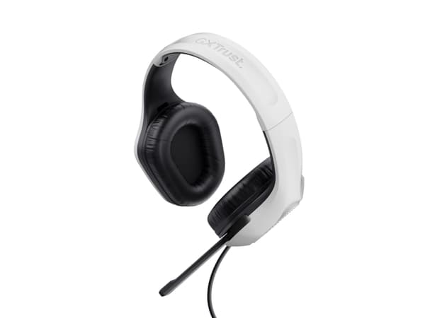 Trust GXT 415PS Zirox - Headset - fullstorlek - kabelansluten - 3,5 mm kontakt - vit