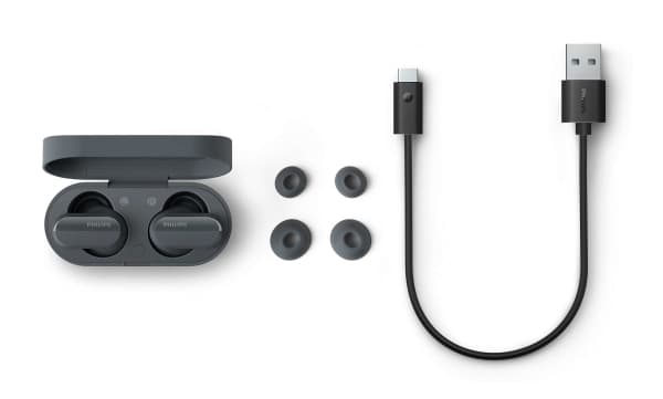 Philips TAT3508BK - True wireless-hodetelefoner med mikrofon - i øret - Bluetooth - aktiv støydemping - svart