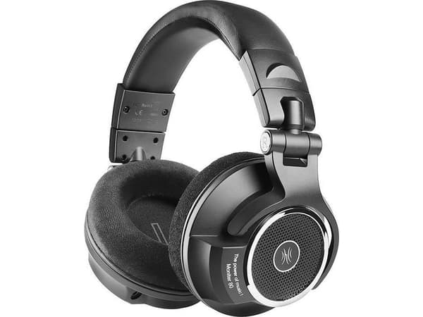 OneOdio Monitor 80 - Hodetelefoner - full størrelse - kablet - 3,5 mm jakk, 6,35 mm jakk - svart, sølv
