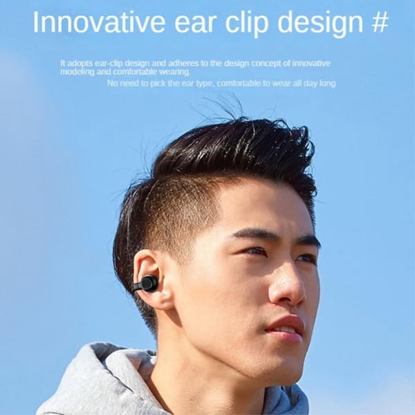 Clip-On Öra Bluetooth 5.3 headset brusreducerande trådlös hörlur