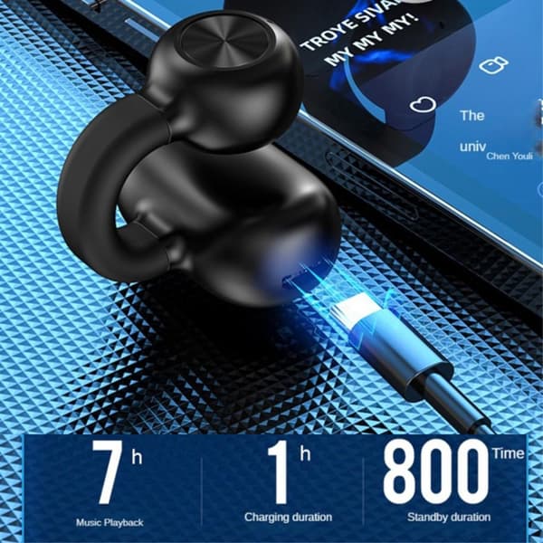 Clip-On Öra Bluetooth 5.3 headset brusreducerande trådlös hörlur