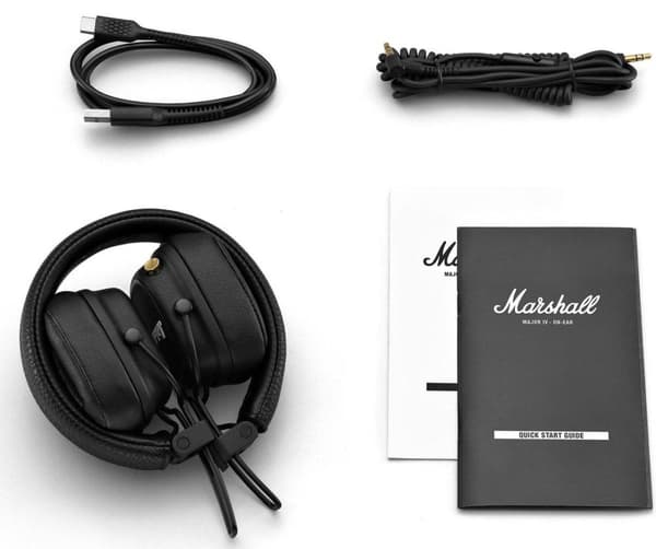 Sluchawki Marshall Major IV BT -kuulokkeet - musta