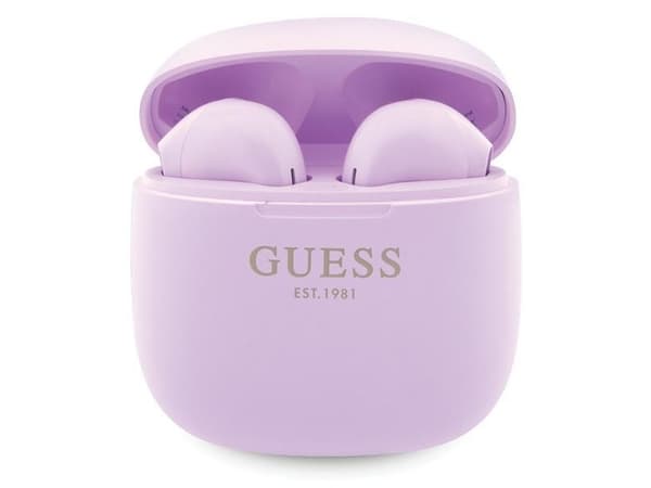 Guess Bluetooth-kuulokkeet GUTWST26PSU TWS + telakointiasema violetti/violetti Classic EST-logo