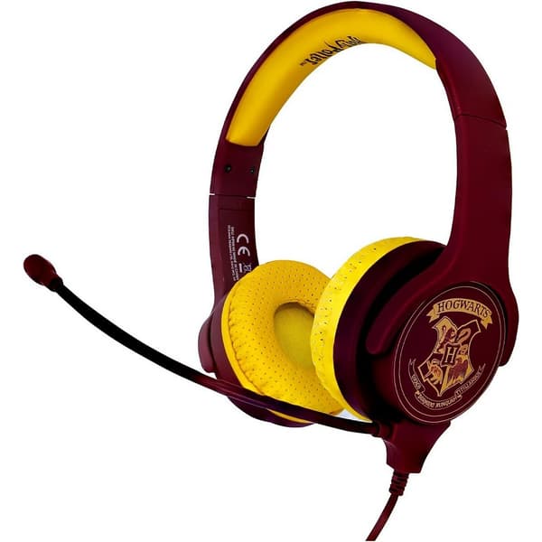Harry Potter Childrens/Kids Hogwarts Crest Interactive Headphones Burgundy/Yellow One Size