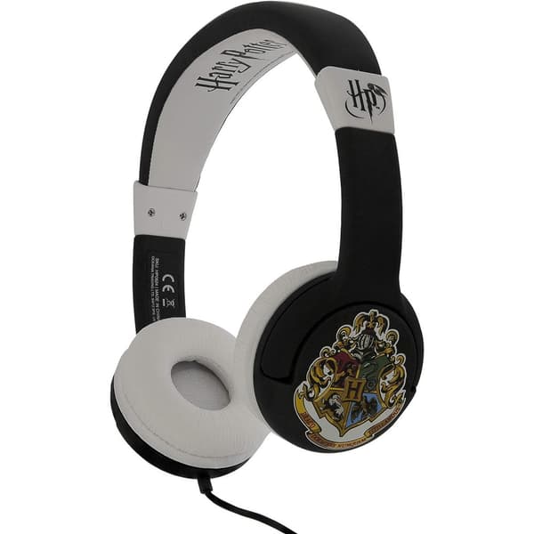 Harry Potter Childrens/Kids Hogwarts Crest On-Ear Headphones Black/White One Size