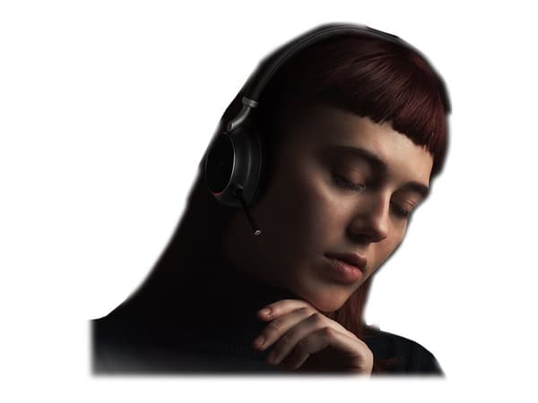 Yealink BH76 - Headset - på örat - Bluetooth - trådlös - aktiv brusradering - USB-A via Bluetooth-adapter - svart - med laddningsställ - Optimerad fö