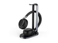 Miniatyrbild 1 av 5: Yealink BH76 - Headset - på örat - Bluetooth - trådlös - aktiv brusradering - USB-A via Bluetooth-adapter - svart - med laddningsställ - Optimerad fö