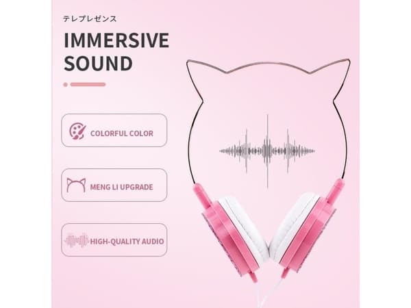 Kuulokkeet Partner Tele.com CAT EAR kuulokkeet malli YLFS-22 Jack 3.5mm kultaa