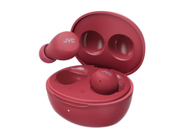 JVC HA-A6T - Gumy Mini - True wireless-hörlurar med mikrofon - inuti örat - Bluetooth - vattenmelonröd