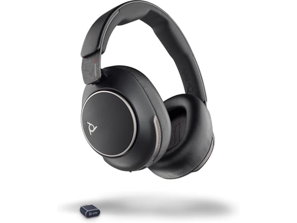 POLY Voyager Surround 80 UC USB-C Headset + USB-C/A-adapter, Trådlös, Musik/vardag, 275 g, Headset, Svart