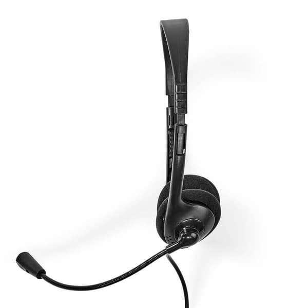 Nedis PC-headset | On-Ear-Kuulokkeet | Stereo | USB Type-A / USB Type-C™ | Kokoontaitettava Mikrofoni | Musta