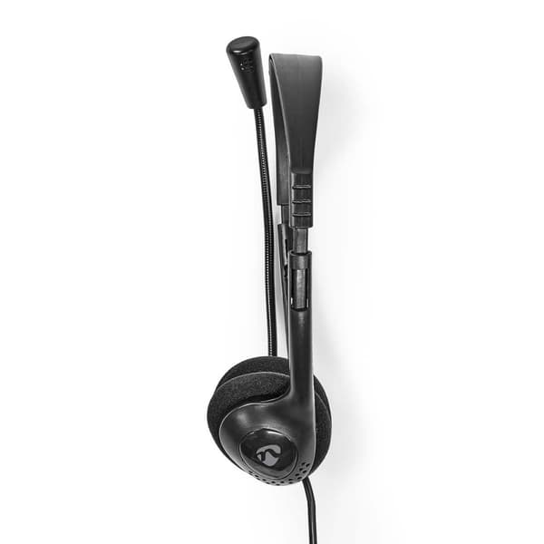 Nedis PC-headset | On-Ear-Kuulokkeet | Stereo | USB Type-A / USB Type-C™ | Kokoontaitettava Mikrofoni | Musta