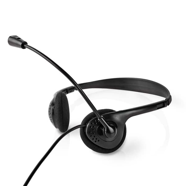 Nedis PC-headset | On-Ear-Kuulokkeet | Stereo | USB Type-A / USB Type-C™ | Kokoontaitettava Mikrofoni | Musta