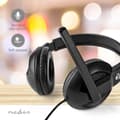 Pikkukuva 11 / 11: Nedis PC-headset | Over-Ear-kuulokkeet | Stereo | USB Type-A / USB Type-C™ | Kokoontaitettava Mikrofoni | Musta