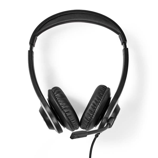 Nedis PC-headset | On-Ear-Kuulokkeet | Stereo | USB Type-A / USB Type-C™ | Kokoontaitettava Mikrofoni | Musta