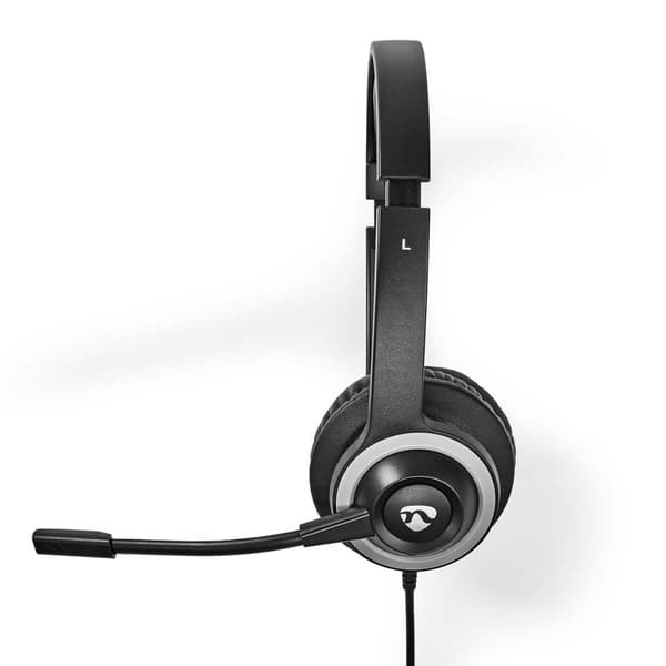 Nedis PC-headset | On-Ear-Kuulokkeet | Stereo | USB Type-A / USB Type-C™ | Kokoontaitettava Mikrofoni | Musta