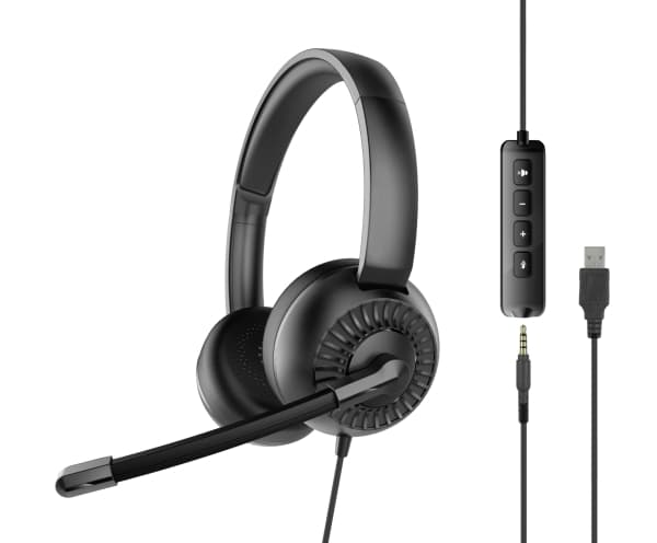 Speedlink METIS USB-Stereo-Audio, 3,5 mm kiila USB-äänikortilla, musta