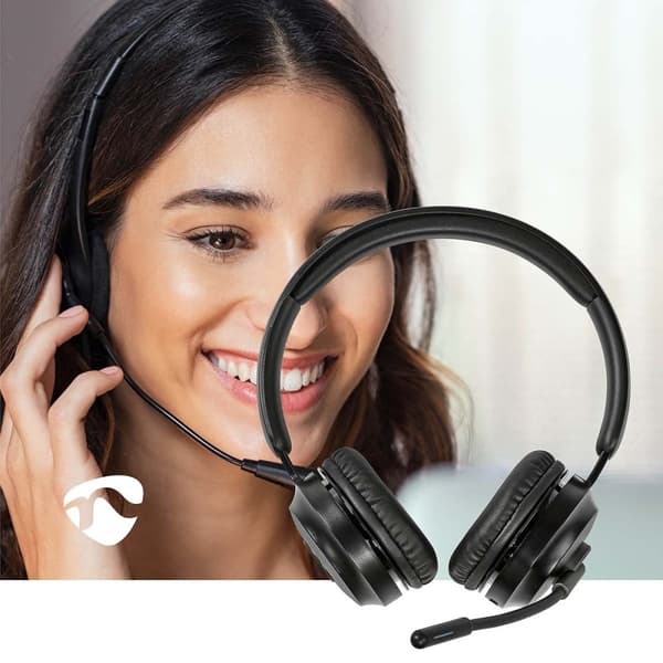 Nedis PC headset | On-Ear | Stereo | Bluetooth | Vikbara Mikrofon | Svart