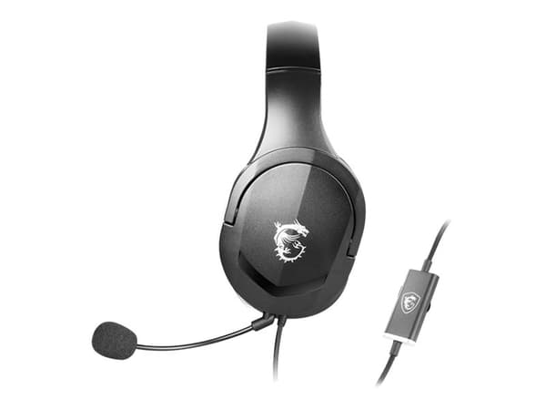 MSI IMMERSE GH20 - Headset - fullstorlek - kabelansluten - 3,5 mm kontakt