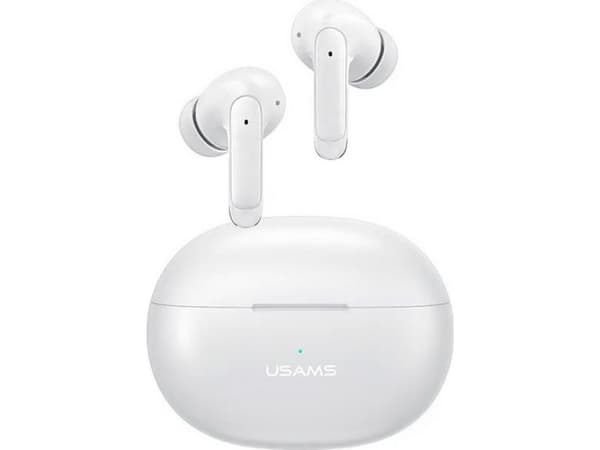 USAMS Bluetooth 5.3 TWS Trådlösa hörlurar i X-don-serien vit/vit BHUENCXD02 (US-XD19)