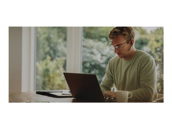 Yealink BH71 Series Workstation Pro - Hodesett - i øret - over-øret-montering - Bluetooth - trådløs - USB-A via Bluetooth-adapter - Certified for Mic