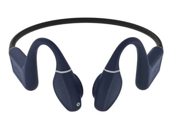 Creative Outlier Free Pro+ - Hodetelefoner med mikrofon - åpent øre - bak-nakken-montering - Bluetooth - trådløs - midnattsblå, matt svart