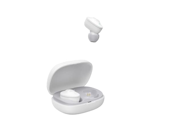 Hama Freedom Buddy, True Wireless Stereo (TWS), Samtal/musik, 20 - 20000 hz, 38 g, Headset, Ljusgrå, Vit