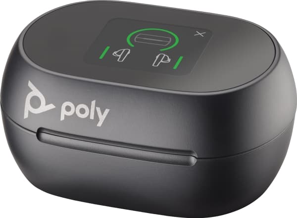 POLY Voyager Free 60+ UC vitt laddningsfodral med pekskärm för BT700 USB-C-adapter, Laddningsfodral, Vit