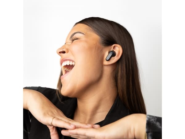 Skullcandy Rail - Todelliset langattomat kuulokkeet mikrofonilla - in-ear - Bluetooth - aktiivinen melunvaimennus - tosi musta