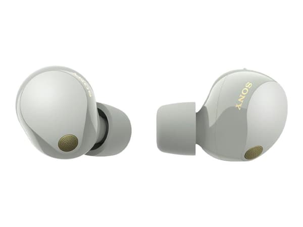 Sony WF-1000XM5 - True wireless-hörlurar med mikrofon - inuti örat - Bluetooth - aktiv brusradering - silver