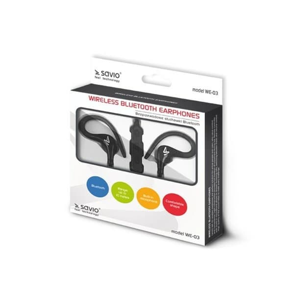 Bluetooth Urheilukuulokkeet Savio WE-03 Musta