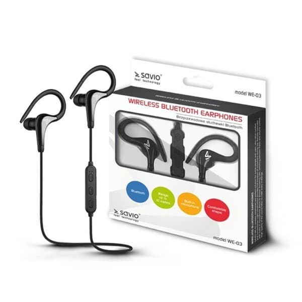 Bluetooth Urheilukuulokkeet Savio WE-03 Musta