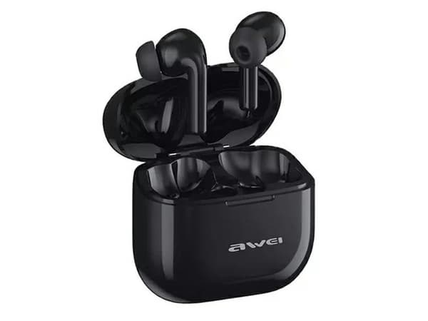 AWEI Bluetooth-kuulokkeet 5.3 T1 Pro + telakointiasema musta/musta
