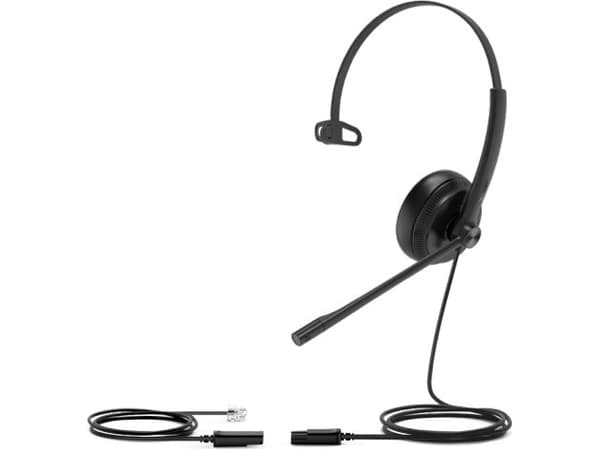 Yealink YHS34 Lite Mono, Langallinen, Toimisto/puhelukeskus, 20 - 20000 Hz, Kuulokkeet, Musta