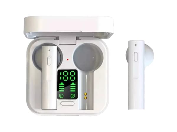 Denver TWS-62, Trådløs, Samtaler/musikk, 20 - 20000 Hz, 80 g, Hodesett, Hvit
