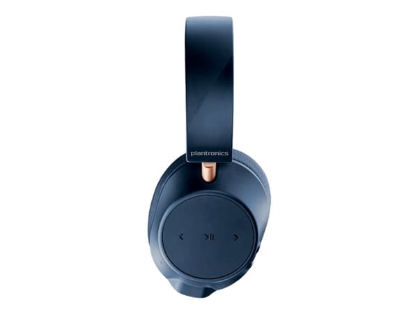 Poly - Plantronics Backbeat GO 810 - Hodetelefoner med mikrofon - full størrelse - Bluetooth - trådløs - aktiv støydemping - marineblå